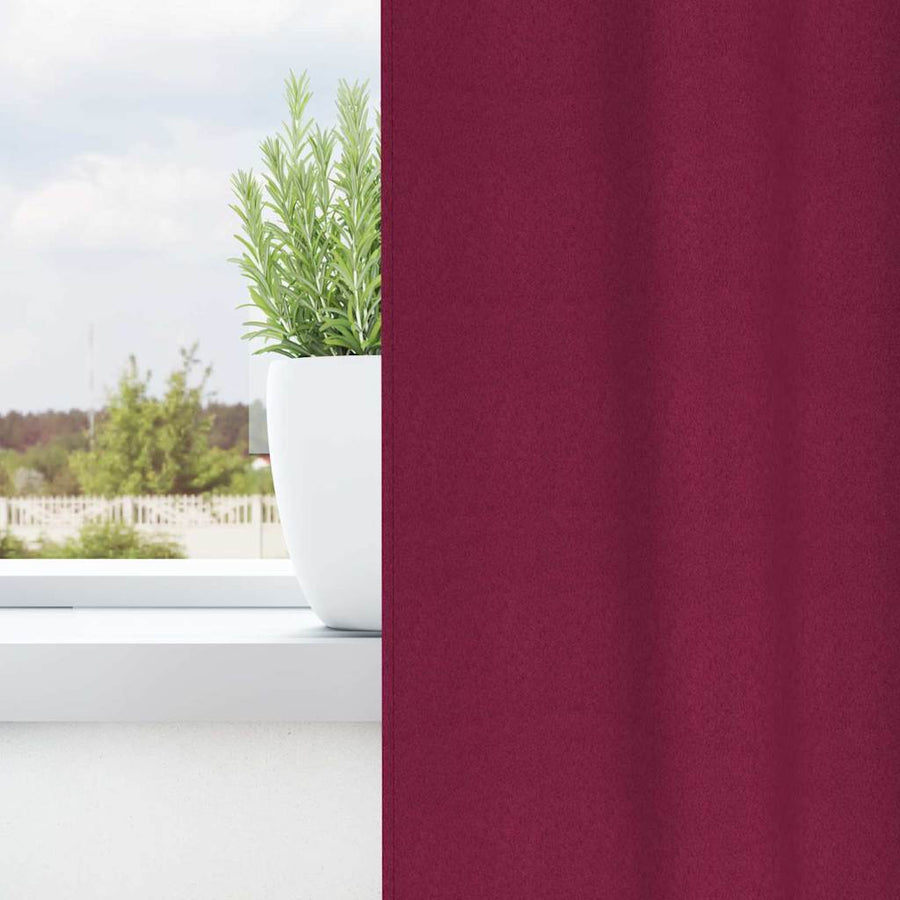 Zwart-out Gordijnen met Ringen 2 pcs Wijnrood 140 x 140 cm