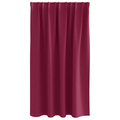 Zwart-out Gordijnen met Ringen 2 pcs Wijnrood 140 x 140 cm