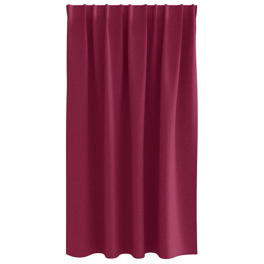 Zwart-out Gordijnen met Ringen 2 pcs Wijnrood 140 x 140 cm