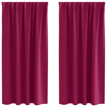 Gordijnen met gordijnen 2 pcs Wijnrood Polyester