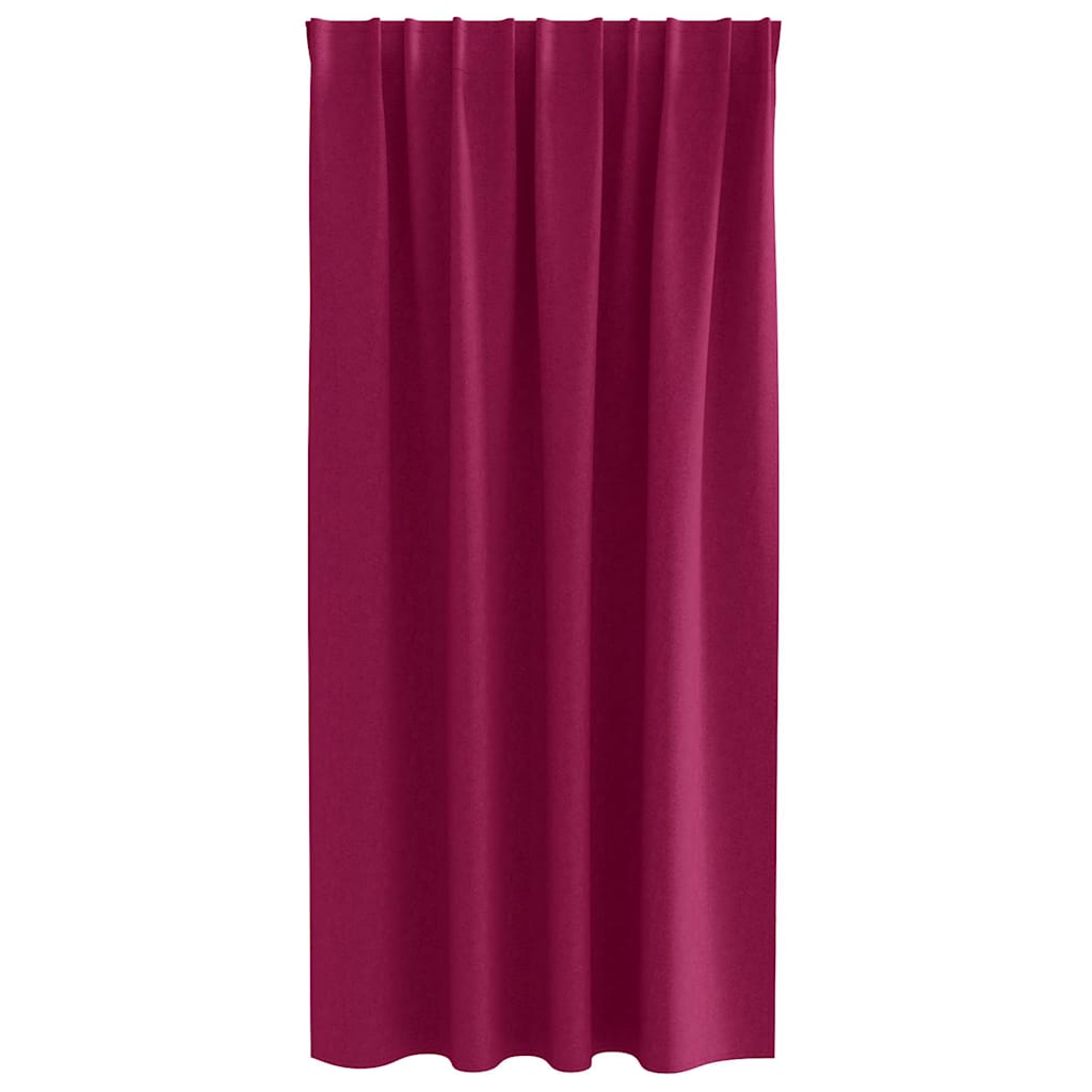 Gordijnen met gordijnen 2 pcs Wijnrood Polyester