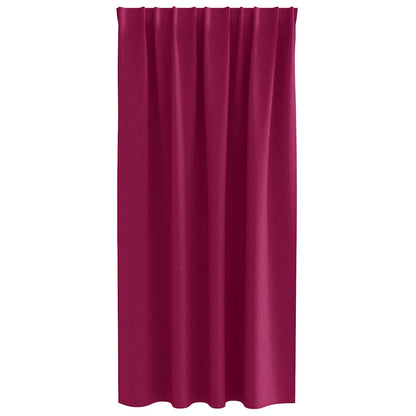 Gordijnen met gordijnen 2 pcs Wijnrood Polyester