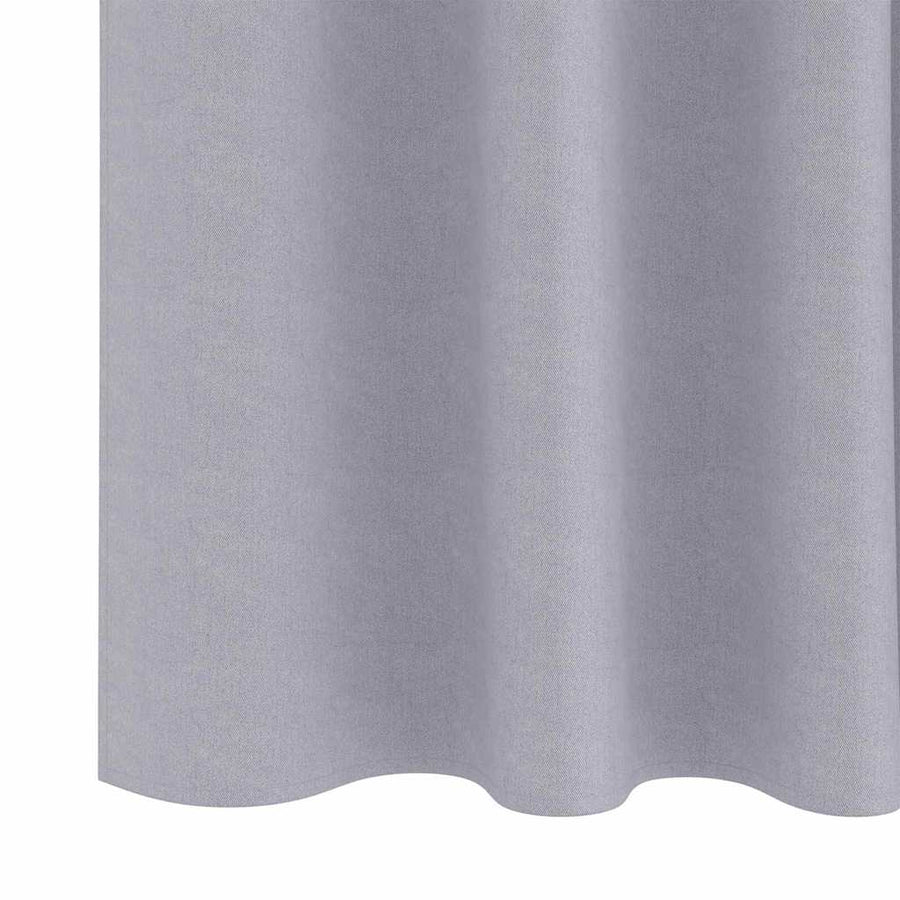 Gordijnen met gordijnen 2 pcs Metaalgrijs Polyester