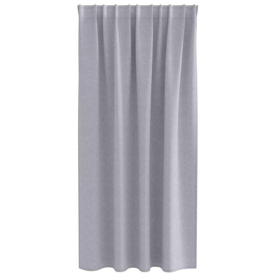 Gordijnen met gordijnen 2 pcs Metaalgrijs Polyester