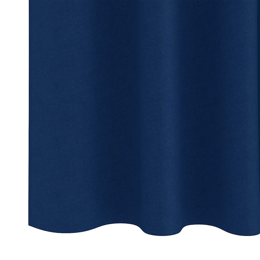 Zwart-Out Gordijnen Met Ringen 2 Pcs 175 X 140 Cm Donkerblauw Kopband tape 175 cm