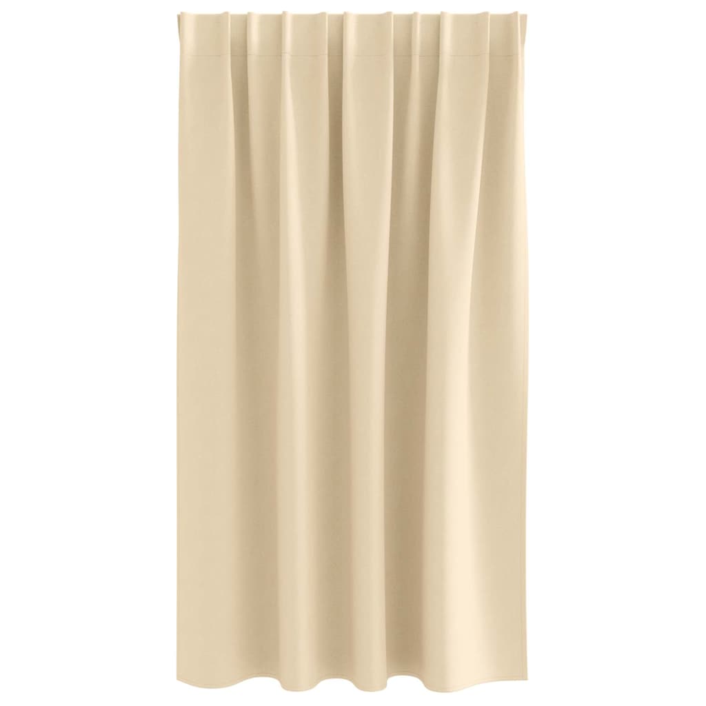 Zwart-Out Gordijnen Met Ringen 2 Pcs Crème 140 X 140 Cm Lichtbruin