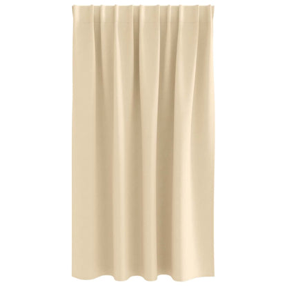 Zwart-Out Gordijnen Met Ringen 2 Pcs Crème 140 X 140 Cm Lichtbruin