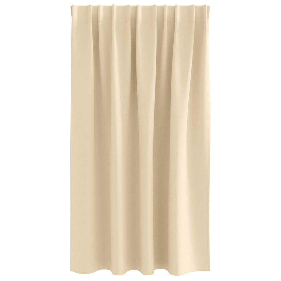Zwart-Out Gordijnen Met Ringen 2 Pcs Crème 140 X 140 Cm Lichtbruin
