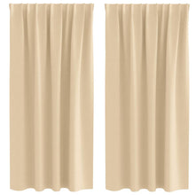 Gordijnen met gordijnen 2 pcs Crème Polyester