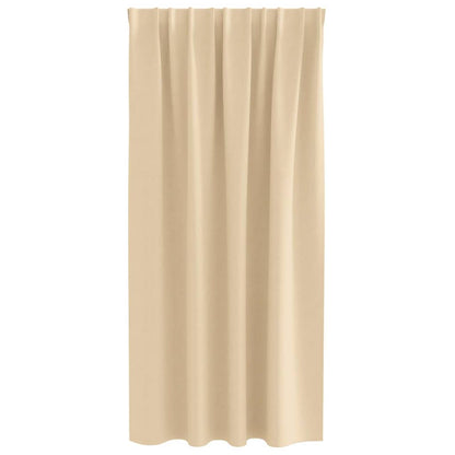 Gordijnen met gordijnen 2 pcs Crème Polyester