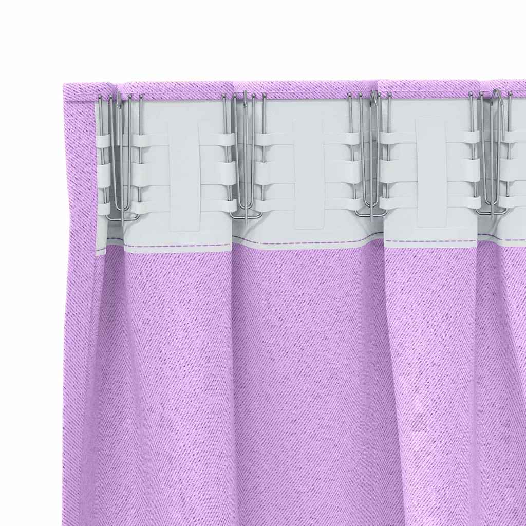 Gordijnen met gordijnen 2 pcs Paars Polyester
