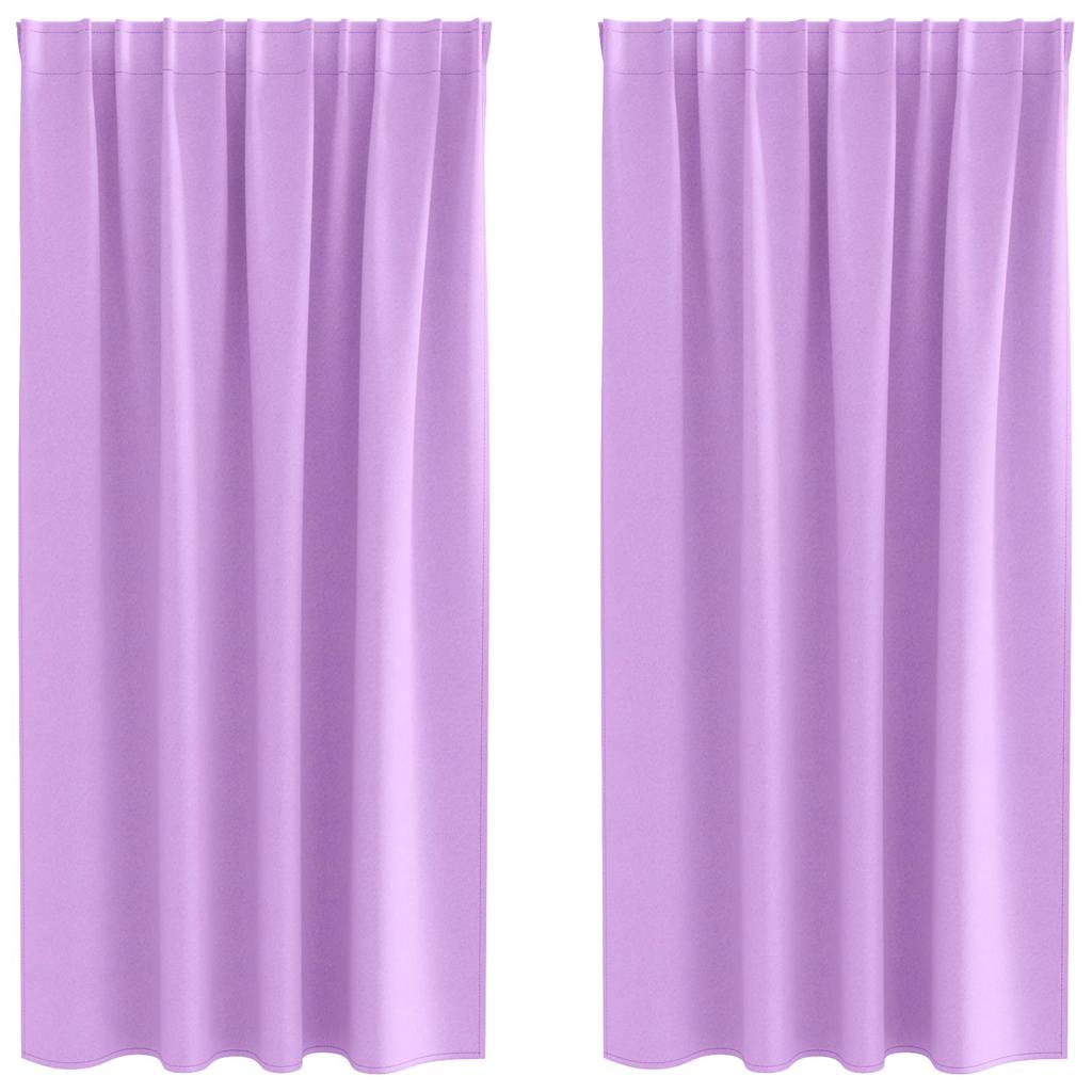 Gordijnen met gordijnen 2 pcs Paars Polyester