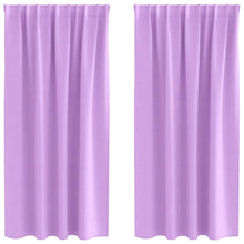 Gordijnen met gordijnen 2 pcs Paars Polyester
