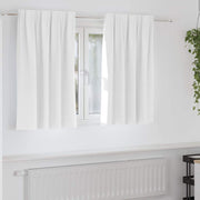 Blackout Curtains with Rings 2 pcs Bright white 140 x 140 cm