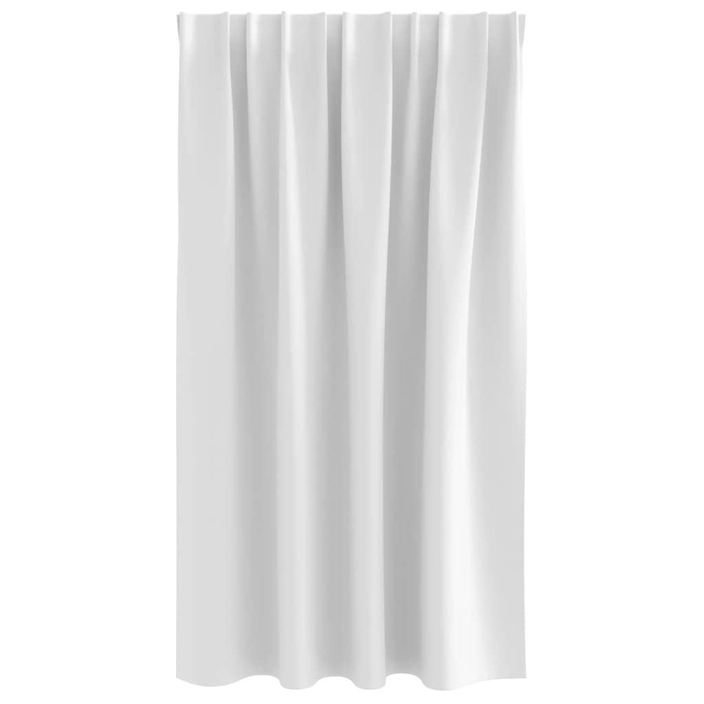 Zwart-Out Gordijnen Met Ringen 2 Pcs Helder Wit 140 X Zuiverwit Kopband tape 140 cm