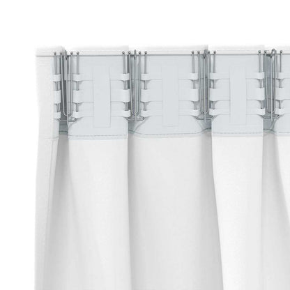 Gordijnen met gordijnen 2 pcs Helder wit Polyester