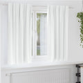 Zwart-out Gordijnen met Ringen 2 pcs Helder wit 175 x 140 cm