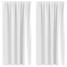Gordijnen met gordijnen 2 pcs Helder wit Polyester