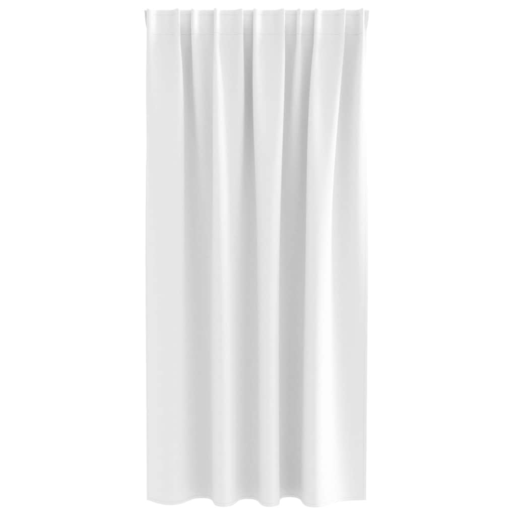 Gordijnen met gordijnen 2 pcs Helder wit Polyester