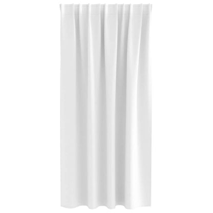 Gordijnen met gordijnen 2 pcs Helder wit Polyester