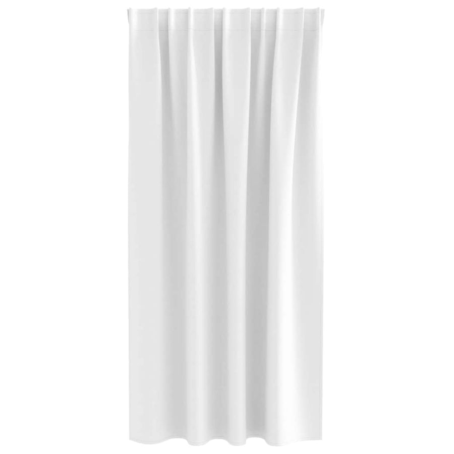 Gordijnen met gordijnen 2 pcs Helder wit Polyester