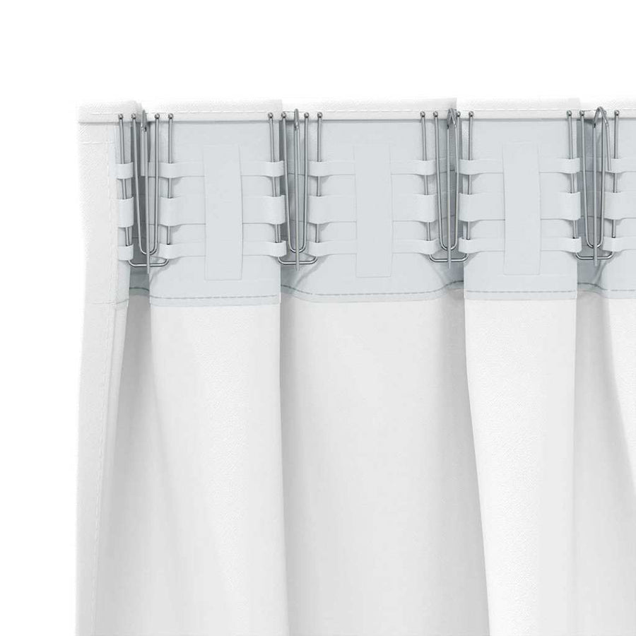 Gordijnen met gordijnen 2 pcs Helder wit Polyester