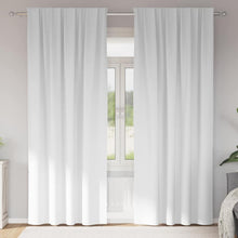 Gordijnen met gordijnen 2 pcs Helder wit Polyester