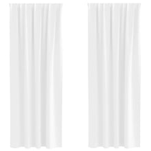 Gordijnen met gordijnen 2 pcs Helder wit Polyester
