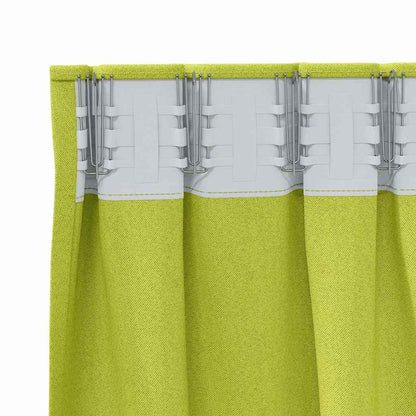 Zwart-out Gordijnen met Ringen 2 pcs Groen 140 x 140 cm