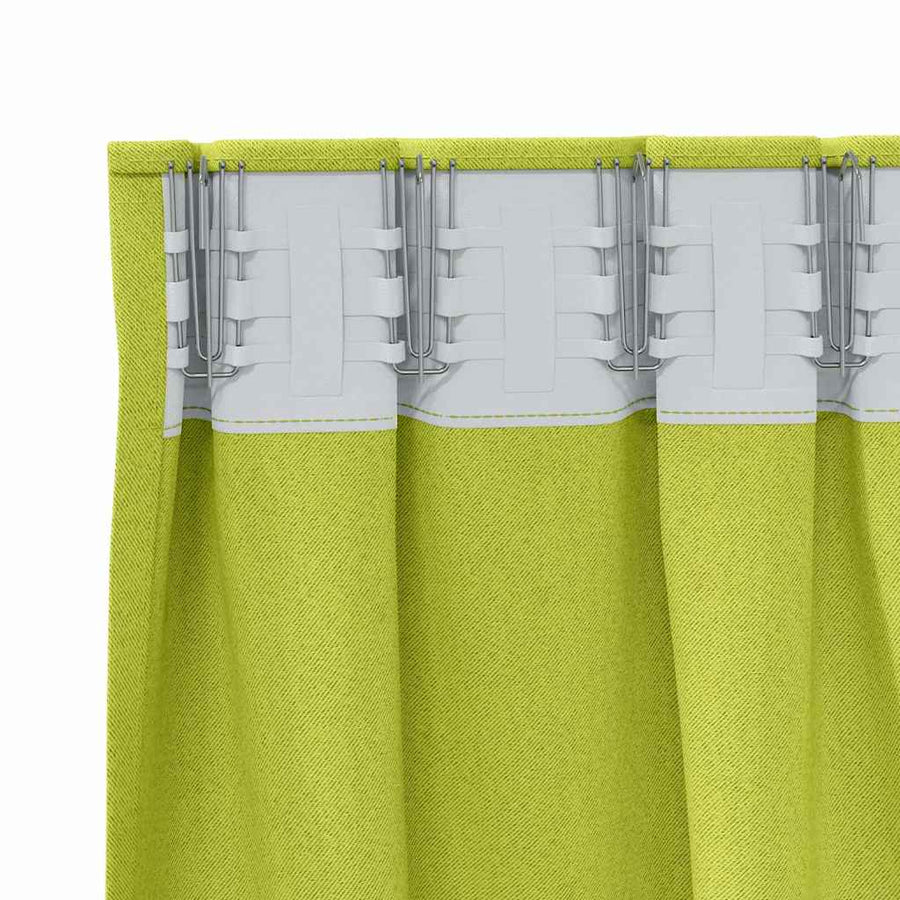 Zwart-out Gordijnen met Ringen 2 pcs Groen 140 x 140 cm