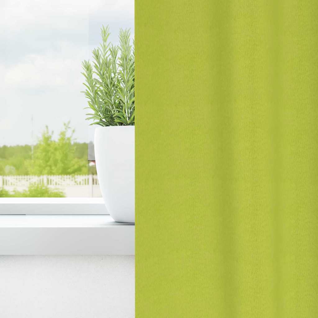 Zwart-out Gordijnen met Ringen 2 pcs Groen 140 x 140 cm