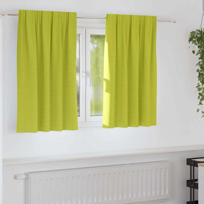 Zwart-out Gordijnen met Ringen 2 pcs Groen 140 x 140 cm