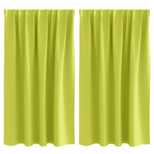 Zwart-out Gordijnen met Ringen 2 pcs Groen 140 x 140 cm