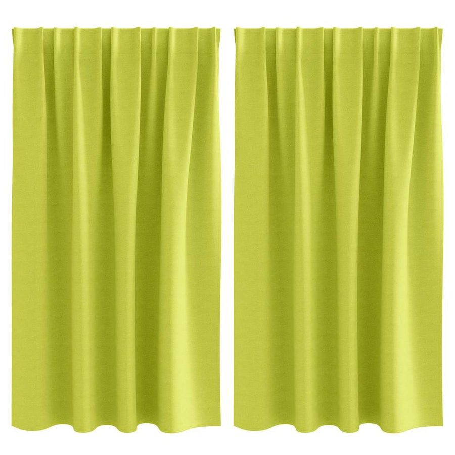 Zwart-out Gordijnen met Ringen 2 pcs Groen 140 x 140 cm