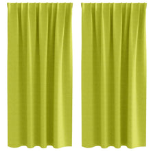 Gordijnen met gordijnen 2 pcs Appelgroen Polyester