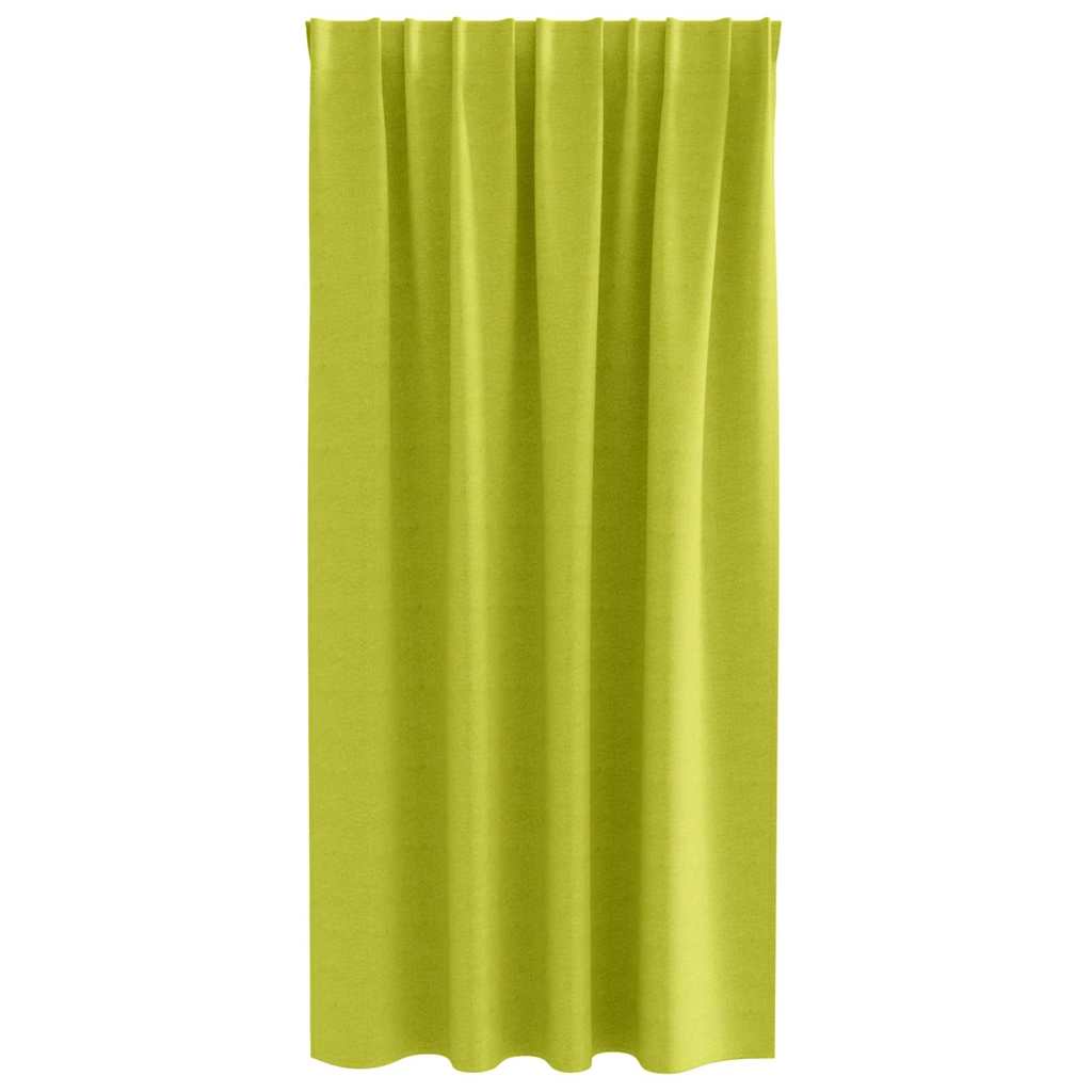 Gordijnen met gordijnen 2 pcs Appelgroen Polyester