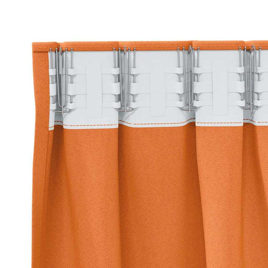 Gordijnen met gordijnen 2 pcs Oranje Polyester