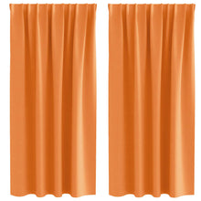 Gordijnen met gordijnen 2 pcs Oranje Polyester
