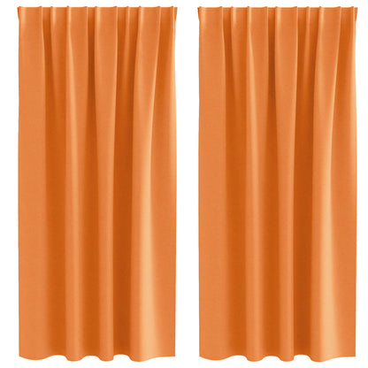 Gordijnen met gordijnen 2 pcs Oranje Polyester