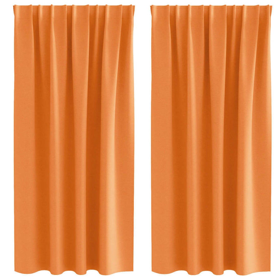 Gordijnen met gordijnen 2 pcs Oranje Polyester