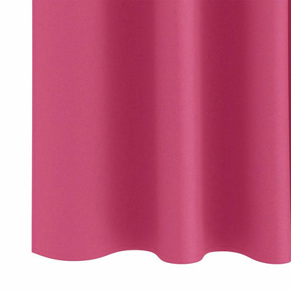 Gordijnen met gordijnen 2 pcs Felroze Polyester