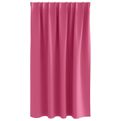 Gordijnen met gordijnen 2 pcs Felroze Polyester