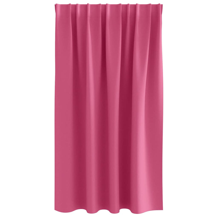 Gordijnen met gordijnen 2 pcs Felroze Polyester