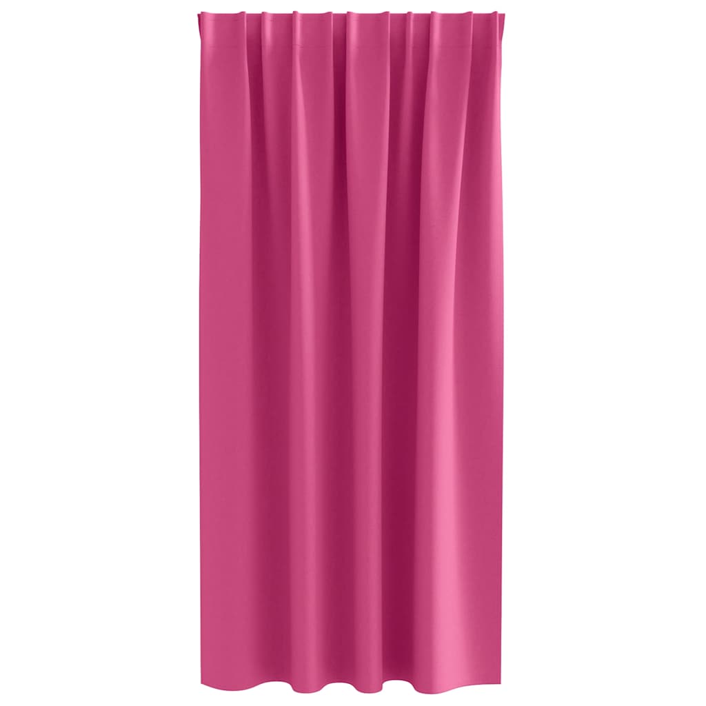 Gordijnen met gordijnen 2 pcs Felroze Polyester