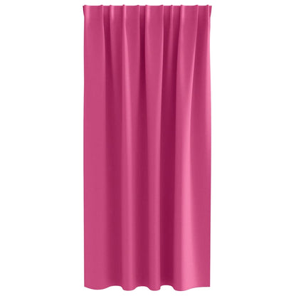 Gordijnen met gordijnen 2 pcs Felroze Polyester