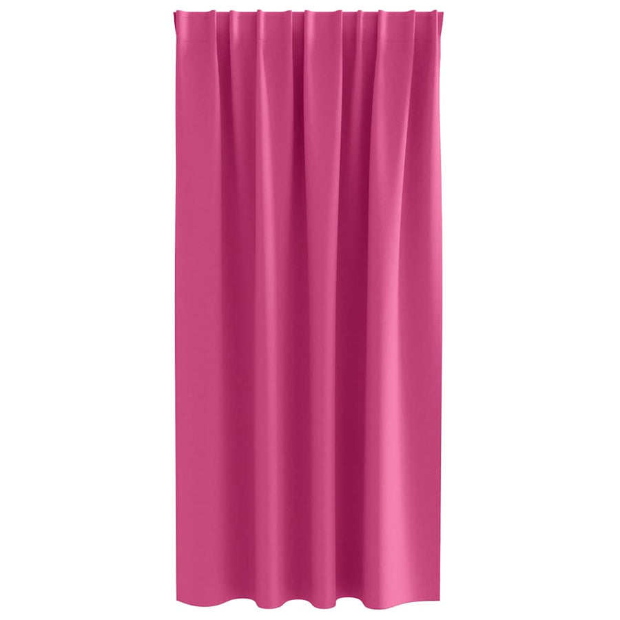 Gordijnen met gordijnen 2 pcs Felroze Polyester