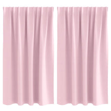 Zwart-out Gordijnen met Ringen 2 pcs Babyroze 140 x 140 cm