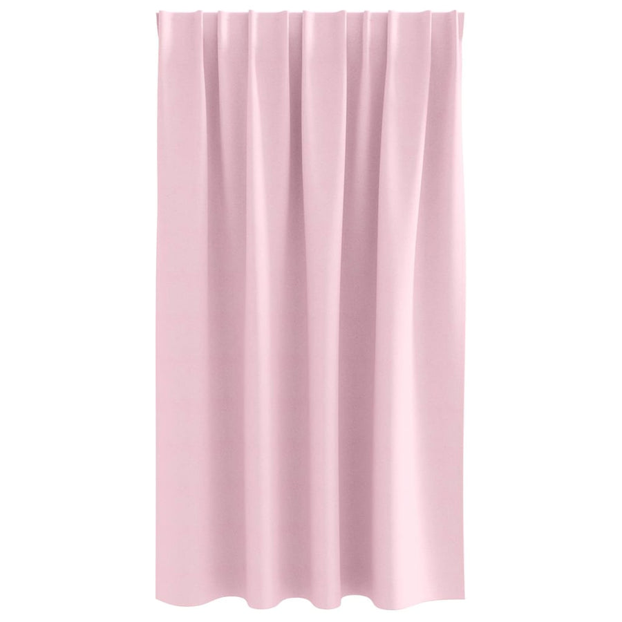 Zwart-out Gordijnen met Ringen 2 pcs Babyroze 140 x 140 cm