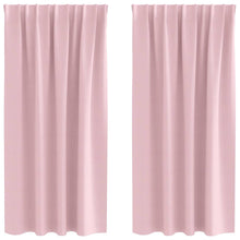 Zwart-out Gordijnen met Ringen 2 pcs Babyroze 175 x 140 cm