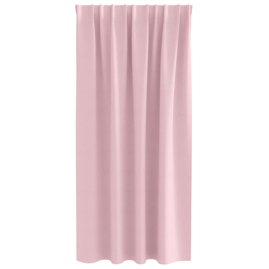 Zwart-out Gordijnen met Ringen 2 pcs Babyroze 175 x 140 cm